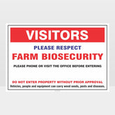Custom Gate Signs,Farm Biosecurity Sign